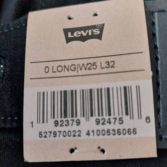 NEW Levi's 720 High Rise Super Skinny Jeans Black Hyperstretch 25x32 - Picture 8 of 9